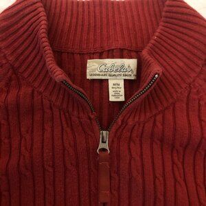 Cabela’s Women’s Medium Red Cardigan Sweater | Knit | Long Sleeve